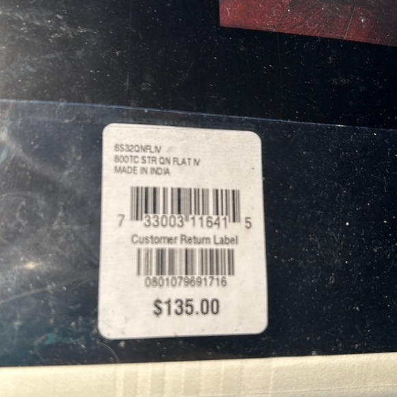 Hotel Collection Ecru Queen Flat Sheet - Picture 4 of 5